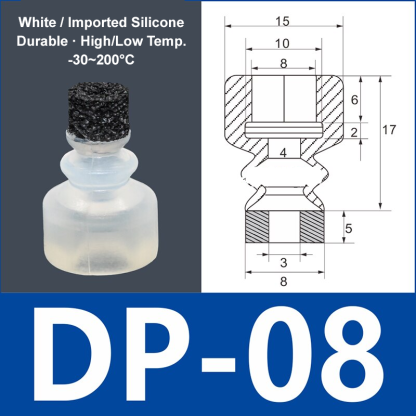 Foam Vacuum Suction Cups for Robotic Grippers | SP, DP & MP Series
