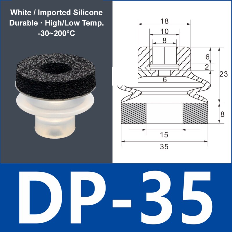 Foam Vacuum Suction Cups for Robotic Grippers | SP, DP & MP Series