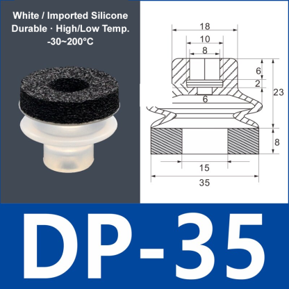 Foam Vacuum Suction Cups for Robotic Grippers | SP, DP & MP Series