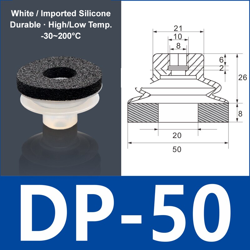 Foam Vacuum Suction Cups for Robotic Grippers | SP, DP & MP Series