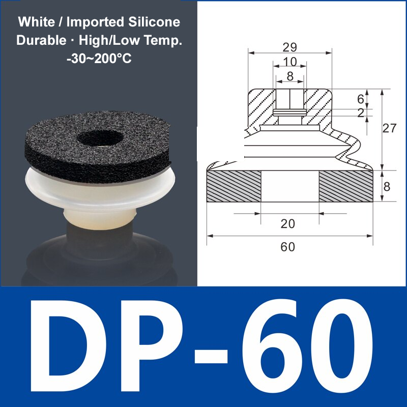 Foam Vacuum Suction Cups for Robotic Grippers | SP, DP & MP Series
