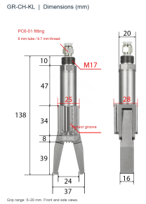 GR CH KL dimensions