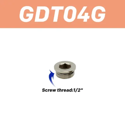 M5 1/8 1/4" 3/8" 1/2" 3/4" copper inner hexagonal plug with sealing ring plug copper plug  For Pneumatic-BOLTTE