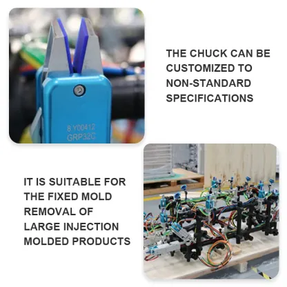 CRG Aluminum Alloy Finger Grip Gate Clamp with Silver Color and Powerful Clamping Force System for Mechanical Arm EOAT Accessory