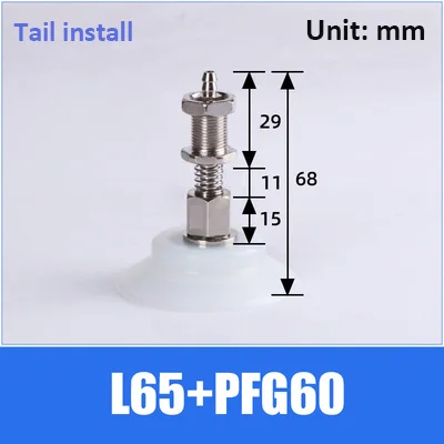 5Pcs PF/PA/PFG-60 Vacuum Suction Cup Manipulator Accessories Bracket Nitrile Rubber Vacuum Sucker Chuck Fittings Pneumatic-BOLTTE