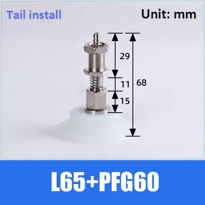 5Pcs PF/PA/PFG-60 Vacuum Suction Cup Manipulator Accessories Bracket Nitrile Rubber Vacuum Sucker Chuck Fittings Pneumatic-BOLTTE