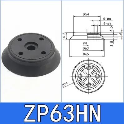 Manipulator Vacuum Sucker Chuck Single Layer ZPT-H40/50/63/80/100/125 Suction Cup Industrial Heavy Duty Pneumatic Black White-BOLTTE