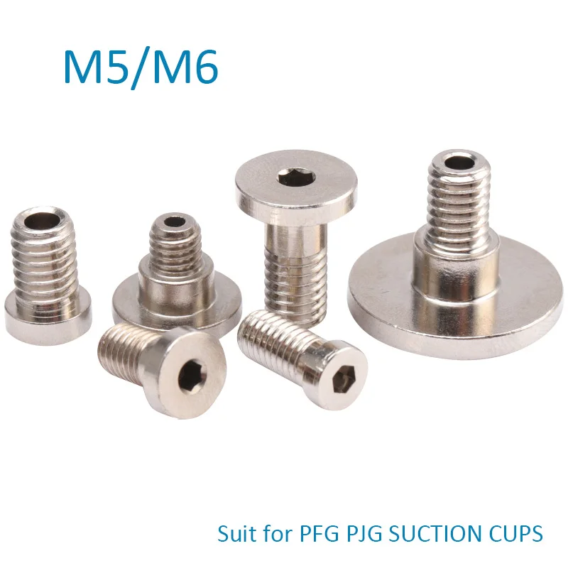 10pcs Vacuum Suction Cup Connector Fitting M5 M6 Conversion PFG PJG Chuck Supporting Screw-BOLTTE