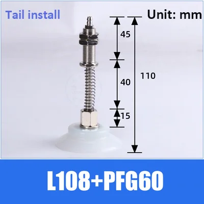 5Pcs PF/PA/PFG-60 Vacuum Suction Cup Manipulator Accessories Bracket Nitrile Rubber Vacuum Sucker Chuck Fittings Pneumatic-BOLTTE