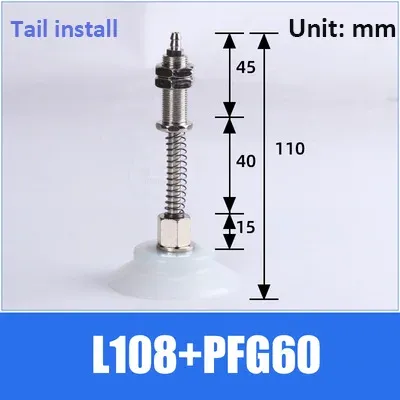 5Pcs PF/PA/PFG-60 Vacuum Suction Cup Manipulator Accessories Bracket Nitrile Rubber Vacuum Sucker Chuck Fittings Pneumatic-BOLTTE