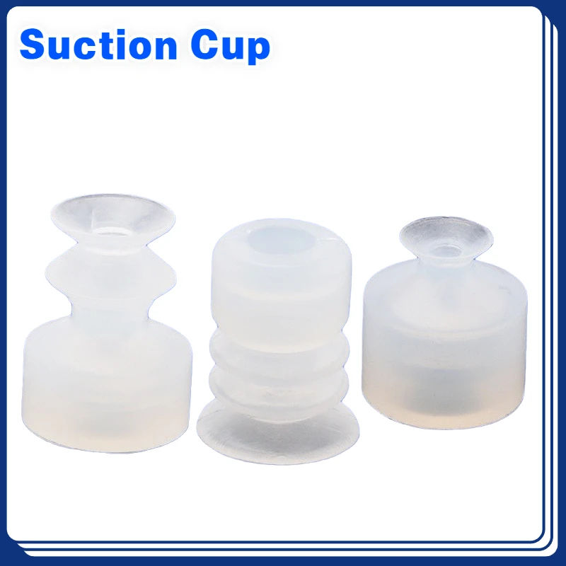 10pcs Vacuum Chuck Pneumatic Components MP BT Industrial Silicone Strong Suction Cups Nozzle Large Head Red White Triple Layer-BOLTTE