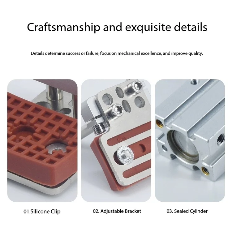 SOVE Small Pneumatic Robotic Arm Finger Cylinder Fixture Accessories Carton 16D Parallel Gripper High Precision Widened Clamp