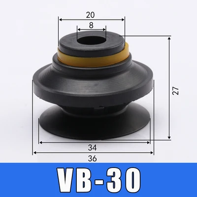 10PCS Vacuum Sucker VB-10 20 30 40 50 Industrial Vacuum Chuck Manipulator Accessories VMECA Series Red Black Suction Cups-BOLTTE
