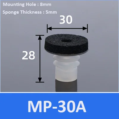 5pcs Red Black Sponge Rough Surface Vacuum Chuck Sucker Mirror Seamless Silicone MP-30 40 50 Suction Cups-BOLTTE