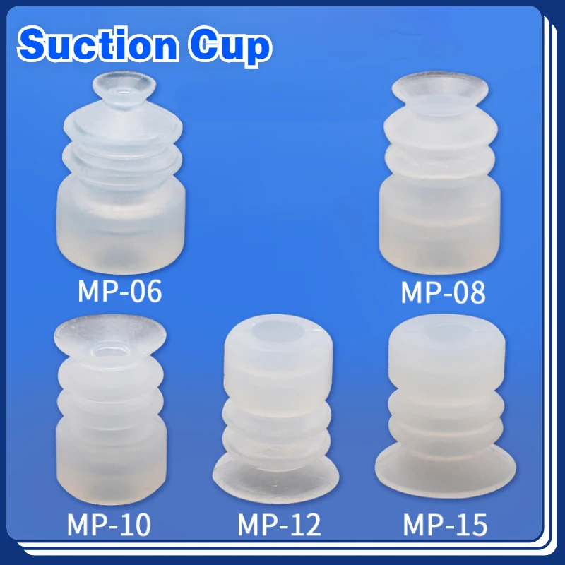 10pcs Vacuum Chuck Pneumatic Components MP BT Industrial Silicone Strong Suction Cups Nozzle Large Head Red White Triple Layer-BOLTTE