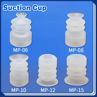 10pcs Vacuum Chuck Pneumatic Components MP BT Industrial Silicone Strong Suction Cups Nozzle Large Head Red White Triple Layer-BOLTTE