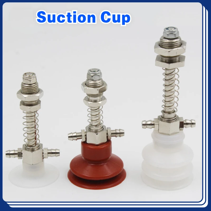 10pcs Vacuum Chuck Pneumatic Components MP BT Industrial Silicone Strong Suction Cups Nozzle Large Head Red White Triple Layer-BOLTTE
