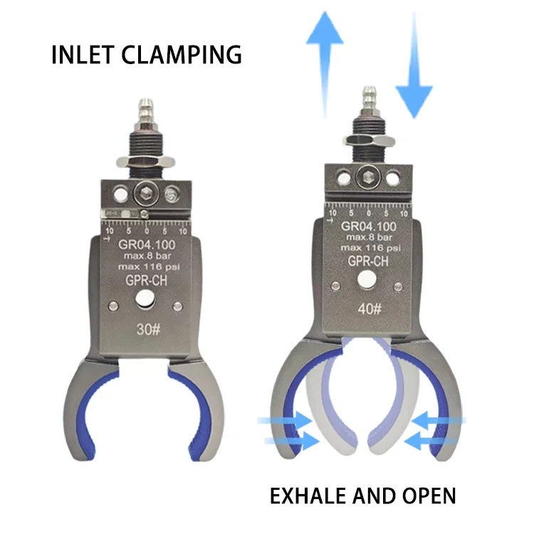 Robotic Bottle Embryo Clamp with Detection Sensor Special-Shaped Pneumatic Clamp for Pipeline Fittings