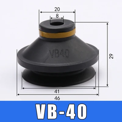 10PCS Vacuum Sucker VB-10 20 30 40 50 Industrial Vacuum Chuck Manipulator Accessories VMECA Series Red Black Suction Cups-BOLTTE