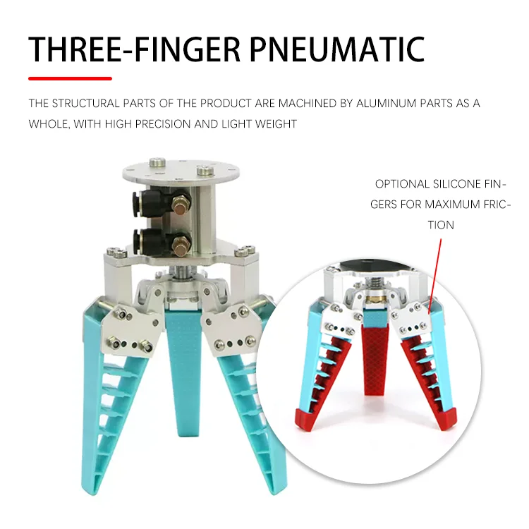 SOVE Steel Pneumatic Gripper Cylinder for Industrial Robotic Arm Mechanic Tools Construction Machinery Parts Robotics Kits