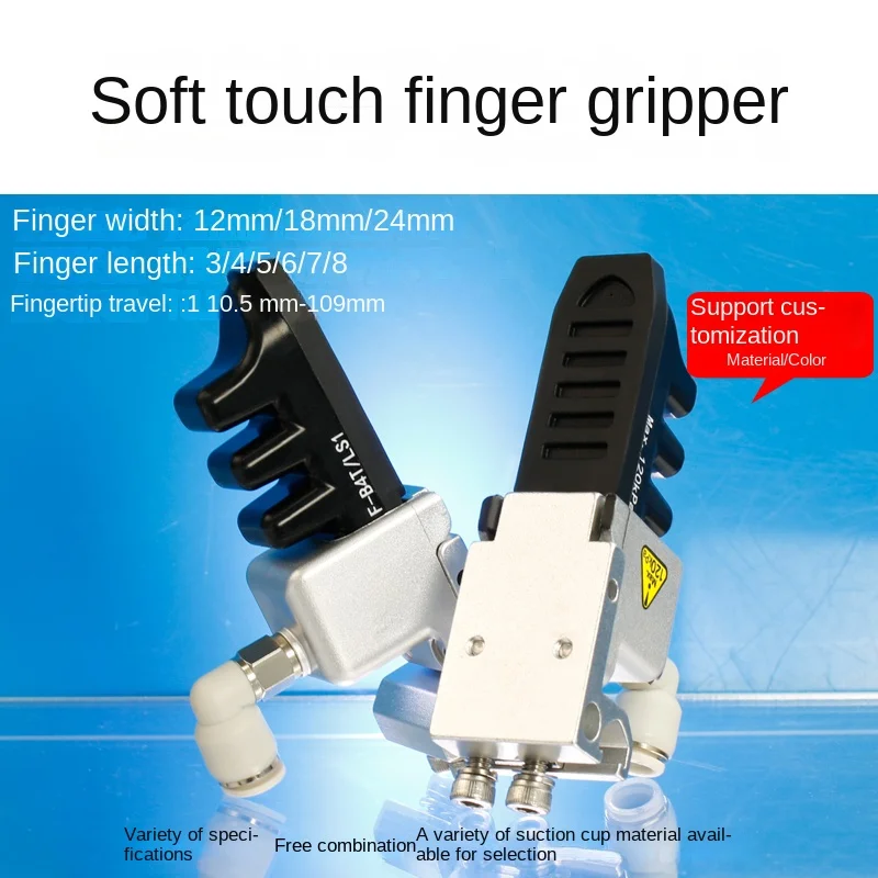 Soft-touch Flexible Grippers Flexible Fingers Biomimetic Fingers Soft Robotic Grippers Gripper Heads Medical Food Applications