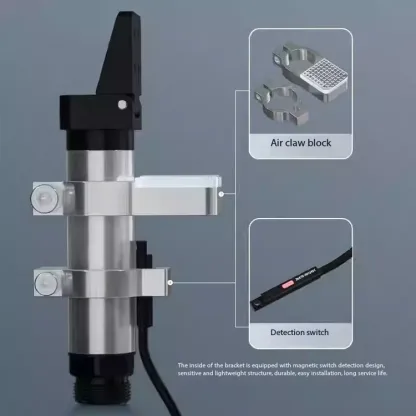 Dial Single Finger Operation Oblique Pneumatic Clamp DOFR20-95 Metal Actuator Robot Gimatic