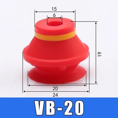 10PCS Vacuum Sucker VB-10 20 30 40 50 Industrial Vacuum Chuck Manipulator Accessories VMECA Series Red Black Suction Cups-BOLTTE