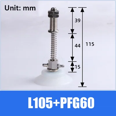 5Pcs PF/PA/PFG-60 Vacuum Suction Cup Manipulator Accessories Bracket Nitrile Rubber Vacuum Sucker Chuck Fittings Pneumatic-BOLTTE