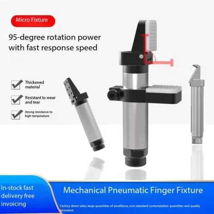 Dial Single Finger Operation Oblique Pneumatic Clamp DOFR20-95 Metal Actuator Robot Gimatic
