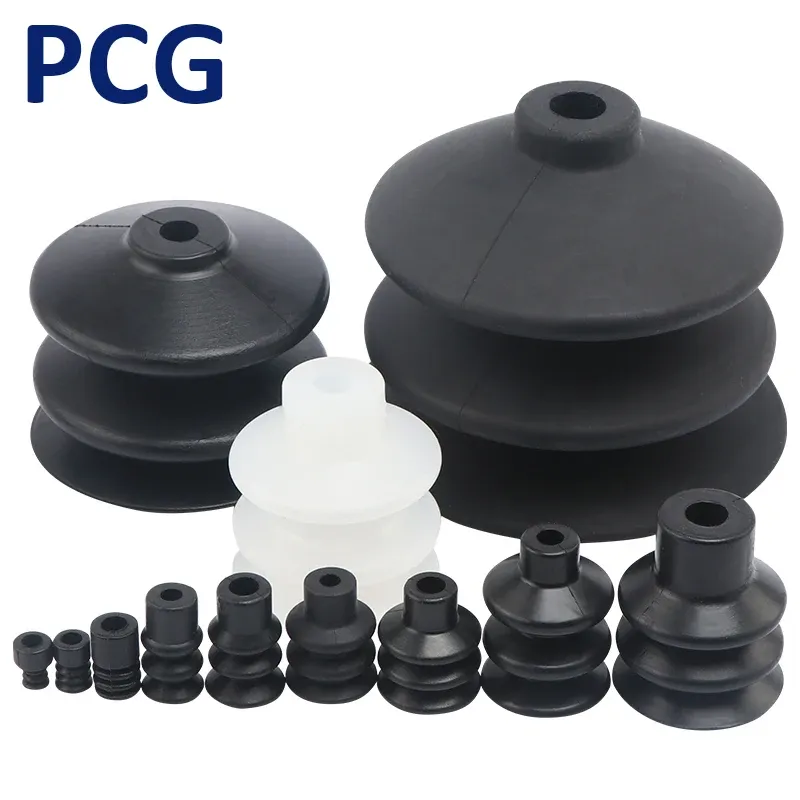 5pcs Pneumatic Industrial Robot Accessories Vacuum Suction Black White PCG-60/90 Manipulator Vacuum Chuck Nozzle Suction Cups-BOLTTE
