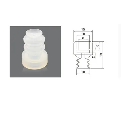 Robot accessories suction cup Silicone nozzle Industrial vacuum silica gel Powerful sucker Industrial suction nozzle-BOLTTE
