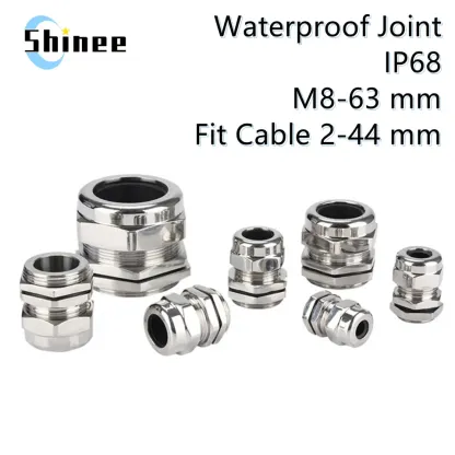 Waterproof Cable Gland Connector IP68 Nickel Plated Brass Metric Cable M8 M10 M12 M14 M16 M18-M36 Fit 18-25mm for 4-8mm Cable-BOLTTE