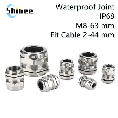 Waterproof Cable Gland Connector IP68 Nickel Plated Brass Metric Cable M8 M10 M12 M14 M16 M18-M36 Fit 18-25mm for 4-8mm Cable-BOLTTE