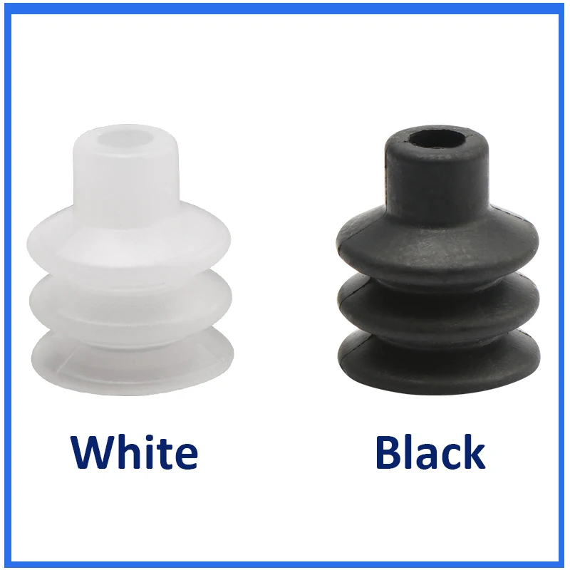 5pcs Pneumatic Industrial Robot Accessories Vacuum Suction Black White PCG-60/90 Manipulator Vacuum Chuck Nozzle Suction Cups-BOLTTE