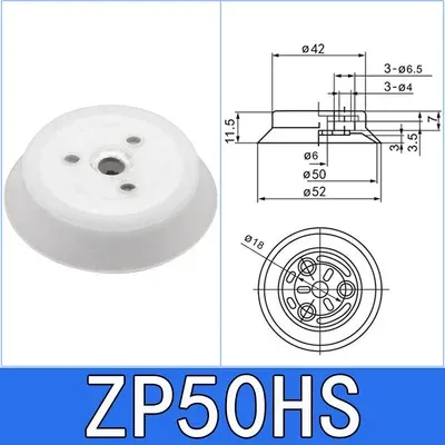 Manipulator Vacuum Sucker Chuck Single Layer ZPT-H40/50/63/80/100/125 Suction Cup Industrial Heavy Duty Pneumatic Black White-BOLTTE