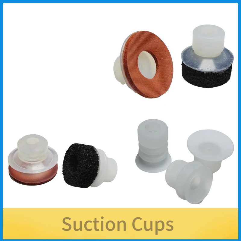 5pcs Red Black Sponge Rough Surface Vacuum Chuck Sucker Mirror Seamless Silicone MP-30 40 50 Suction Cups-BOLTTE