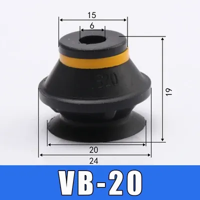 10PCS Vacuum Sucker VB-10 20 30 40 50 Industrial Vacuum Chuck Manipulator Accessories VMECA Series Red Black Suction Cups-BOLTTE