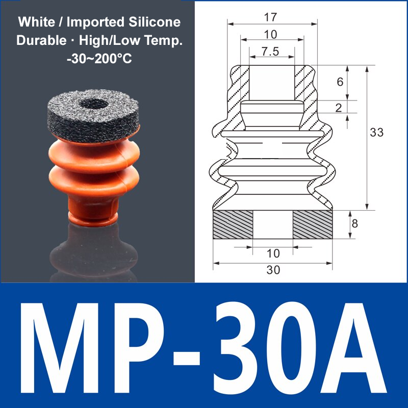 Foam Vacuum Suction Cups for Robotic Grippers | SP, DP & MP Series