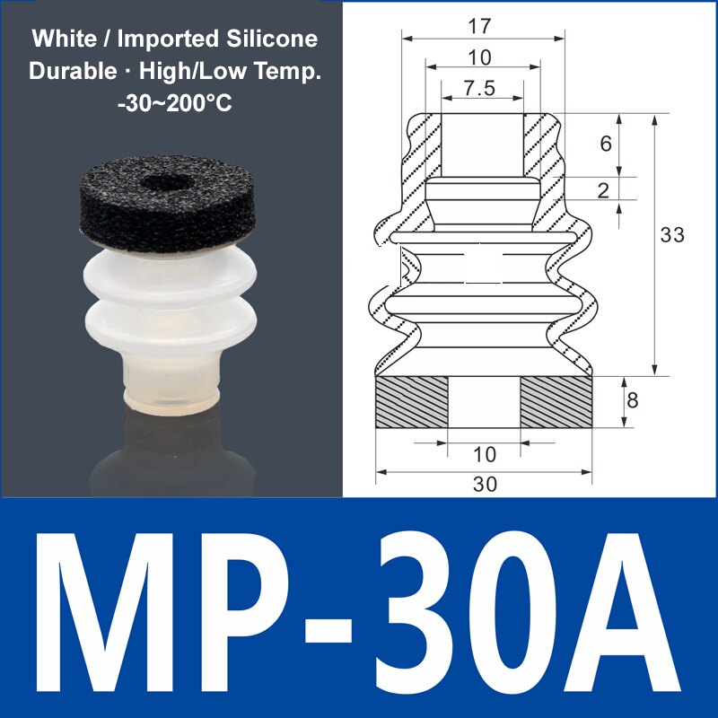 Foam Vacuum Suction Cups for Robotic Grippers | SP, DP & MP Series
