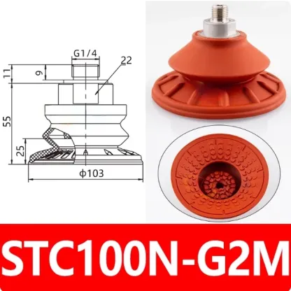 A-STC22/30/40/50/60/80/100/125 Metal sheet metal vacuum suction cup, strong rubber anti-skid