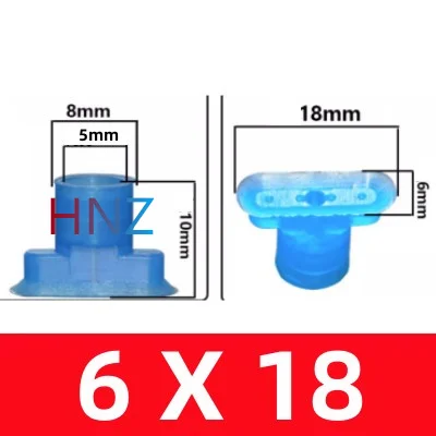 Oval type long strip type imported anti-static high temperature resistant silicone rubber vacuum cup industrial 6X18 8X24 10X30