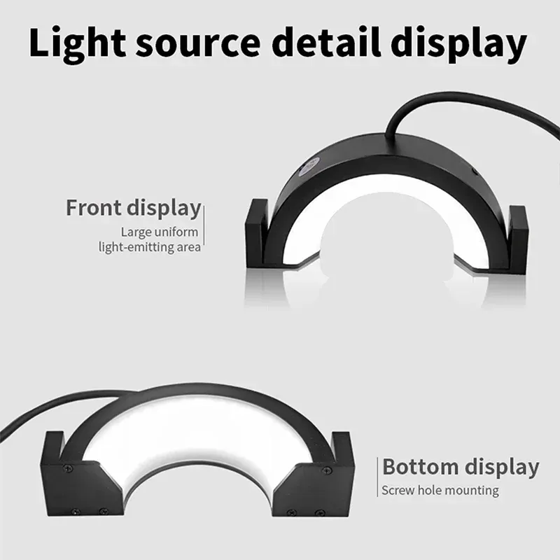 30° Semi-circular Ring Light, Industrial Camera Inspection, Vision LED Lighting Machine, Semi-circle-BOLTTE