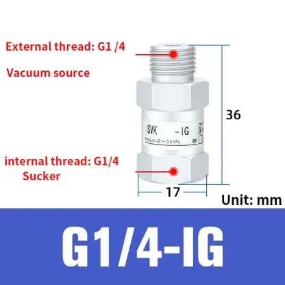 Vacuum logic valve SVKG safety valve check valve SVK-G1/8xG1/4/G3/8xG1/2-IG-AG suction cup-BOLTTE