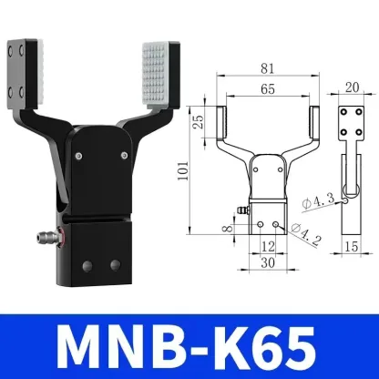 MINIB With Sensor Flat patch and Wide open grab  Air Cylinder Robotic Pneumatic Mini Robot Gripper Clamp-BOLTTE