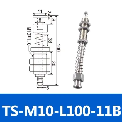 Tianxing Robot Vacuum Suction Cup Fitting M10/M12 Extend Thread Top Air Intake Sucker Buffer Connecting Rod Automation Tools-BOLTTE