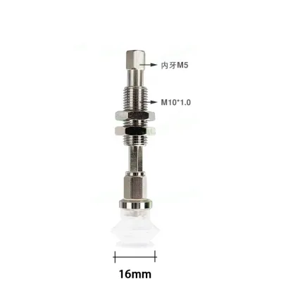 Pneumatic Vacuum Suction Cup with Connecting Rod Fittings ZPT 10mm-50mm Buffer Stroke Non Rotatable Mounting Bracket Assembly-BOLTTE