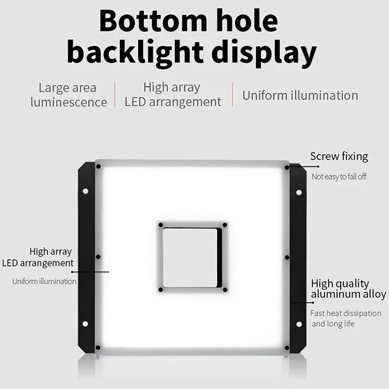 Square Opening Bottom-Emitting LED Backlight Source - High Uniformity for CCD Industrial Camera Vision Lighting-BOLTTE