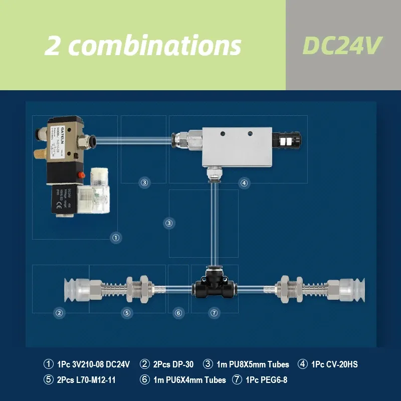 Manipulator Vacuum Suction Cup Set Suction Cup Assembly Pneumatic Sucker Mechanical Injection Molding Machine Accessories