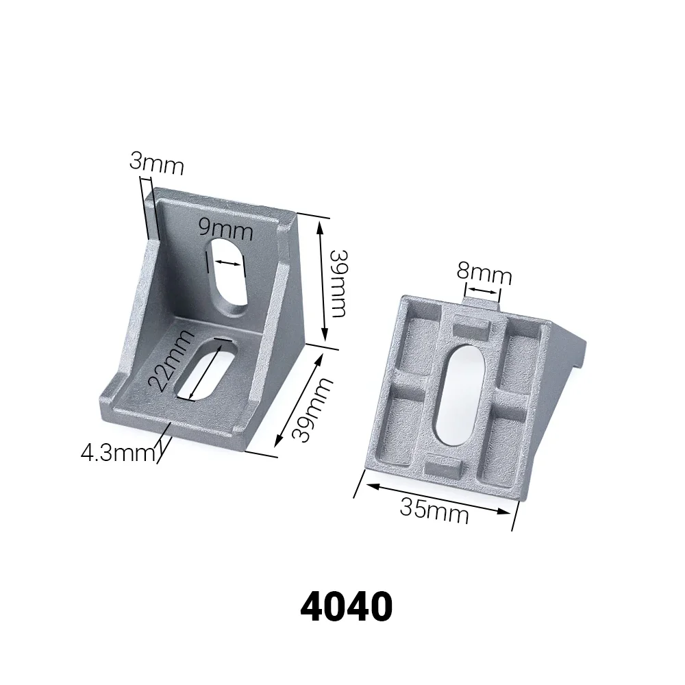 20/10/5Pcs Corner Fitting Angle Aluminum Connector Bracket Fastener 2020 3030 4040 4545 for Aluminium Profile