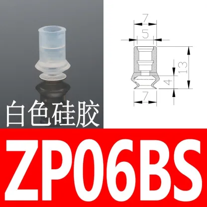 10PCS Pneumatic Vacuum Suction Cup with Holder Ring SMC Type ZP-B Two Layers Organ Nozzle Sucker NBR/ Silicone Manipulator Parts-BOLTTE